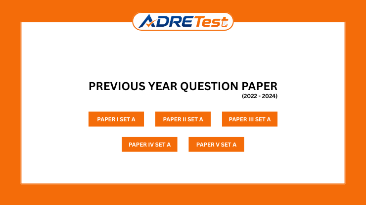 ADRE Previous Year Question Papers 2022 & 2024 | Download PDF